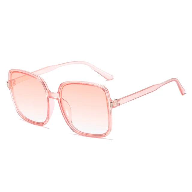 Pink translucent oversized square sunglasses with gradient lenses from My Store summer breeze sunglasses deal